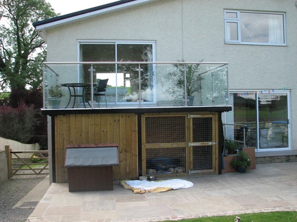 Stainless steel and glass balcony cumbria