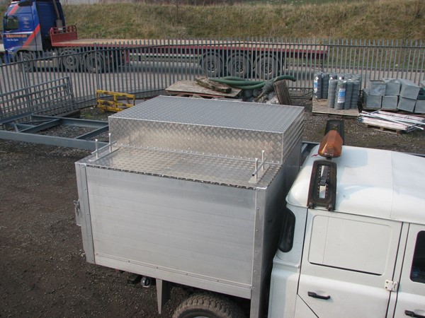 Land rover wood chip storage boxes (cumbria)