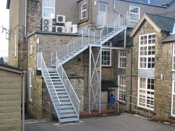 High Level Fire Escape Cumbria School