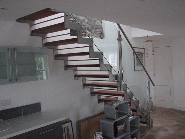 stainless steel and timber staircase Cumbria