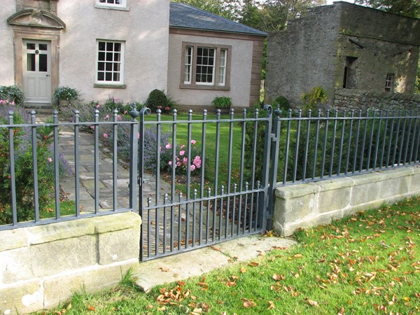 Galvanised garden railings